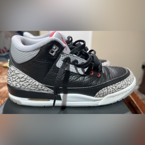 COPY - Air Jordan Retro 3 OG BG “ Black Cements “ size 6.5Y - Picture 5 of 11
